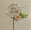 Imported Round Transparent Topper with Flower