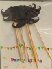 Moustache Cake Topper Pack of 5