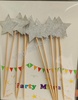 Glitter Silver Star Topper Big