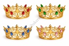 Big Crown with Colourful Gem Stone (Random Colour)
