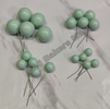 Pastel Green Metallic Faux Balls