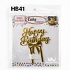 HB41 Acrylic Happy Birthday Topper