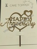HA8 Acrylic Happy Anniversary Topper