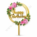 DHB9 Designer Acrylic Happy Birthday Topper