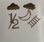 Acrylic Half Birthday Cutout Set