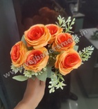 FB3 Big Orange Rose Bunch 6Pcs Set