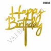 HB38 Acrylic Happy Birthday Topper