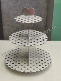 CS5 Paper Cup Cake Stand (Dotted Silver)