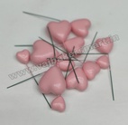 Pink Heart Faux Balls 12Pcs
