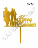 W22 Acrylic Wedding Topper