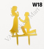 W18 Acrylic Wedding Topper