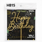 HB15 Acrylic Happy Birthday Topper