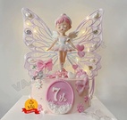 Trendy Fairy Doll(Standing) Topper with Embroided Butteryfly Wings