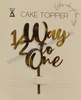 HF2 Acrylic Half Birthday Cake Topper