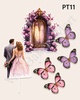 PT11 Wedding Couple with Door & Butterfly Topper