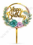 DHB6 Designer Acrylic Happy Birthday Topper