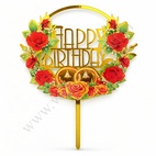DHB7 Designer Acrylic Happy Birthday Topper