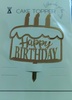 HB12 Acrylic Happy Birthday Topper