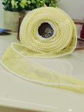 PR4 Pearl Organza Ribbon 1M - Lite Yellow