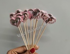 Metallic Baby Pink Heart Topper