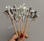 Metallic Silver Star Topper