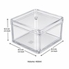Acrylic Transparent Square Tub 400ml