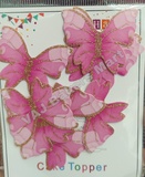 BTG29 Glittery Wings Butterfly Topper