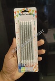 Silver Glitter Candles