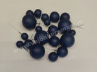 Navy Blue Matte Finish Faux Balls