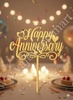 HA17 Acrylic Happy Anniversary Topper