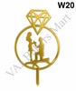 W20 Acrylic Wedding Topper