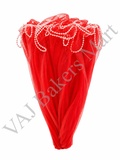 Pearl Noor Net 3-4M (Wrinkled Wave Mesh) - Red