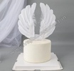 Angel Feather White Cake Topper 1Pc