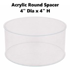 Acrylic Transparent Round Spacer 4" x 4"