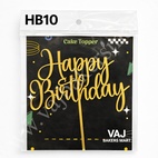 HB10 Acrylic Happy Birthday Topper