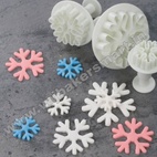 Snow Flakes Plunger Cutter (Pack of 3)