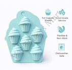 Cup Cake Shape Silicon Mould 6 Cavity