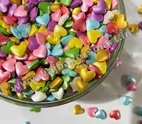 Multi Colour Heart Sprinkles 50gms