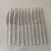Gold Glitter Transparent Plastic Knife (Pack of 50)