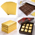 Gold Chocolate Wrapper Aluminum Foil (7x10 Inch)