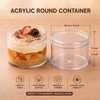 Acrylic Transparent Round Tub 400ml