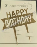 HB3 Acrylic Happy Birthday Topper