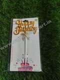 Happy Birthday Balloon Topper Imported (Gold)