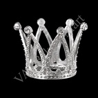 Metal Mini Cake Crown - Silver