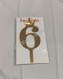 Acrylic Numerical Topper No.6