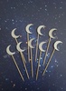 Moon Silver Glitter Paper Topper (Pack of 10)