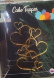 Acrylic Heart Bunch Gold Cutout