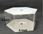 Acrylic Transparent Hexagon Spacer 8" x 4"