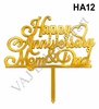HA12 Acrylic Happy Anniversary Topper