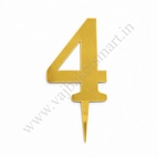 Acrylic Numerical Topper Big No.4